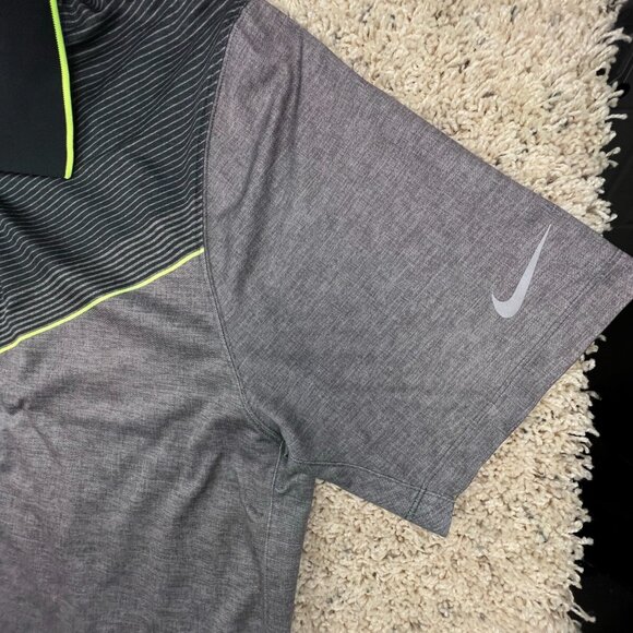 Nike Golf Tour Performance Polo Shirt Adult Mens Medium Gray Green Short Sleeve - Picture 7 of 12